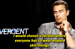 bootox:Theo James + bad jokes