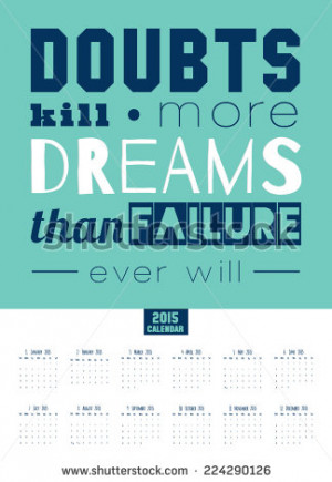 2015 with inspirational and motivational quotes. Stylish typographic ...