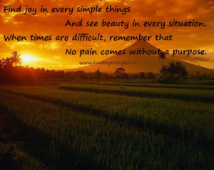 Find joy in every simple things