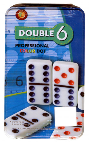 ... FABULOUS LAS VEGAS DELUXE DOMINOES SET + INSTRUCTIONS + STORAGE TIN