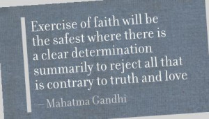 Exercise of Faith Will be the Safest Where there is a Clear ...