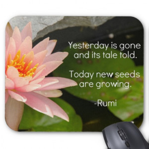 Lotus Flower & Rumi quote Mousepad