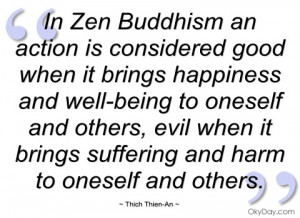 in zen buddhism an action is considered