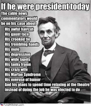 Lincoln president today cable commentators meme