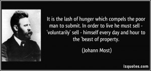 ... voluntarily' sell - himself every day and hour to the 'beast of