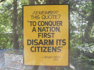 Weapon/Gun Quotes Cartoons Signs-conquer-nation-first-disarm-its ...