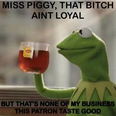 ... MsPiggy hilarious but that's none of my business Kermit #Kermit More