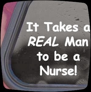 Takes A Real Man To Be A Male Nurse White Sticker Deca l
