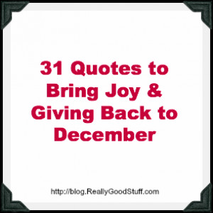 31 Quotes to Bring the Spirit of Giving and Joy to December
