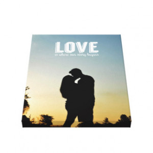 Love is Where our Story Begins Couple Photo Canvas Canvas Prints