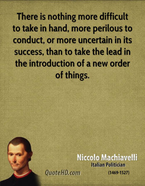 Niccolo Machiavelli Success Quotes