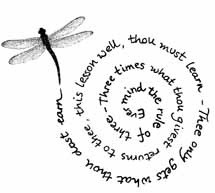 SPIRAL TEXT (3 Fold Law)