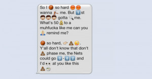 Emoji version of Niggas in Paris DEC 09 2011