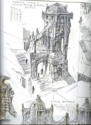Skyrim architectural sketch