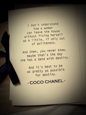 CoCo Chanel, beauty quotes, JonnaBaybee