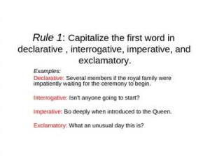 the first word in declarative get ppt rule 1 capitalize the first word ...