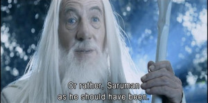 Later, on Return of the King , Gandalf has his staff broken once again ...