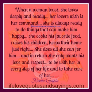 When A Woman Loves..