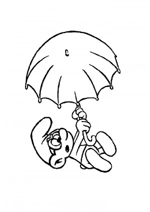 Smurfen Smurf Met Een Paraplu picture