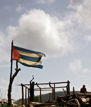 The people of Nueva Gerona, Juventud island, south of Havana, rebuild ...