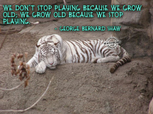 we grow old because we stop playing george bernard shaw