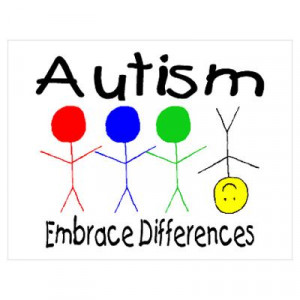 CafePress > Wall Art > Posters > Autism, Embrace Differences Poster