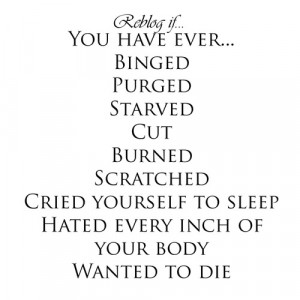 self Harm Cutting Anorexia