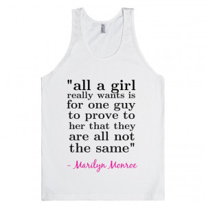 Marilyn Monroe quote tanktop for girls