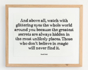 Roald Dahl Quote Print, Children's Book Quotes, Nursery Art, Playroom ...