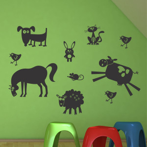 farm animals playroom nursery wall art decal