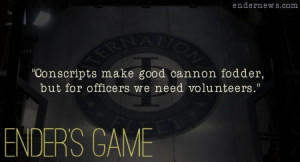 ... notes comments ender s game international fleet colonel graff quotes