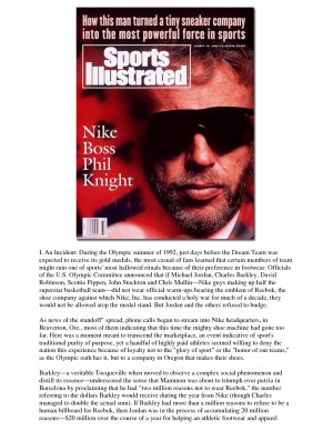 Nike Boss Phil Knight SI by noonans