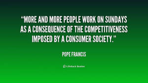 More and more people work on Sundays as a consequence of the ...