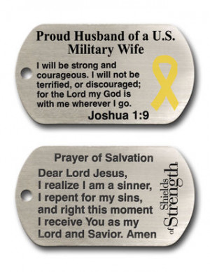 proud husband of military wife dog tag chain necklace