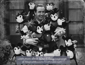 Walt Disney with Mickey Mouse http://www.magicalmouseschoolhouse.com