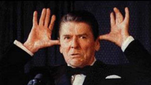 Right-wing demi-god and Republican President Ronald Reagan.