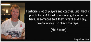 More Phil Simms Quotes