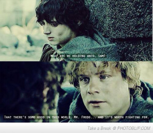 cute, frodo, lord of the rings, love, quote, sad, sam