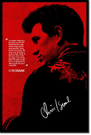 Chris Isaak Original Art Print With Quote - Photo Poster Gift With ...