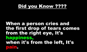 Rishika Jain's Inspirations: “Did you know ???When a person cries ...