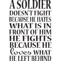 Military/Soldier Wall Sayings-A Soldier Doesn't Fight Wall Quote ...