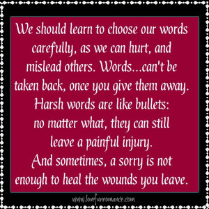 Harsh Words Can Hurt Quotes