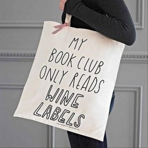 funny book club, wine