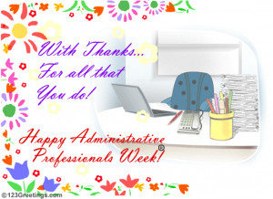 warm thank you message for your Admin Pro.
