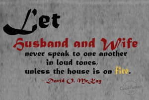Wife Quote: Let husband and wife never speak to... Husband-(1)