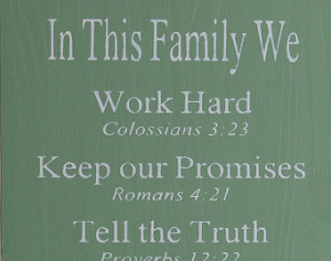 Religious Family Rules Sign, Bible Verses Rules, Christian Values sign ...