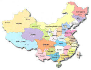China Map Chinese Provinces
