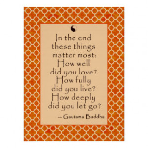 Buddha Quote about Love and Letting Go Print
