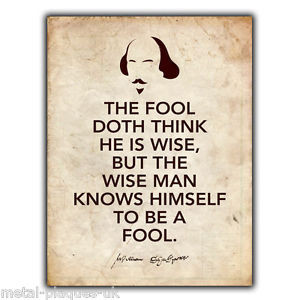 ... SIGN-WALL-PLAQUE-SHAKESPEARE-As-You-Like-It-The-Fool-Quote-poster-wall