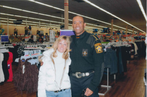 David Clarke and his wife participate in the Shop with a Cop charity.